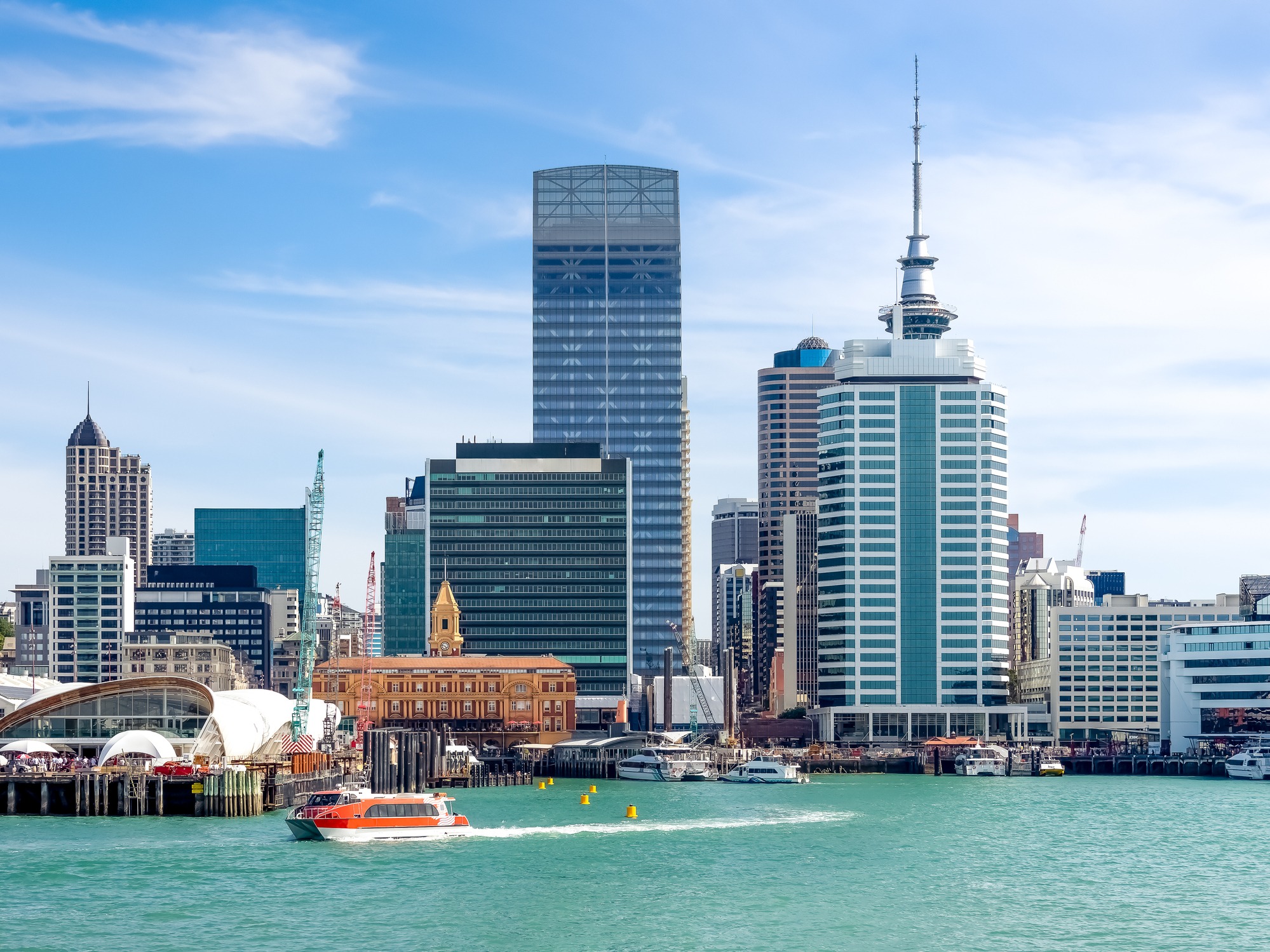 Auckland City skyline in New Zealand