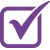 purple check mark icon