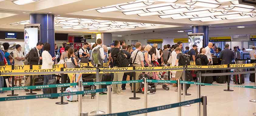airport security line