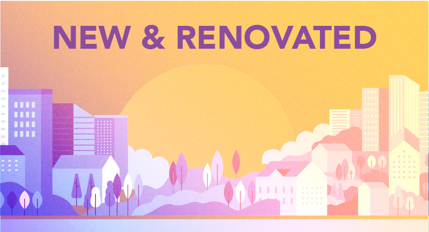 The banner graphic for Smart Meetings' New and Renovated section.