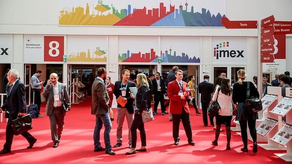 A group of event attendees at IMEX Frankfurt