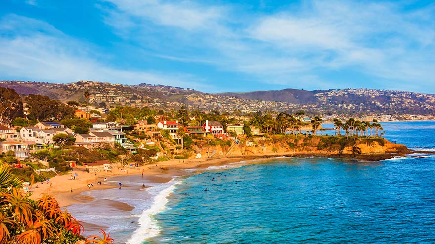 A rocky beach on the California coast
