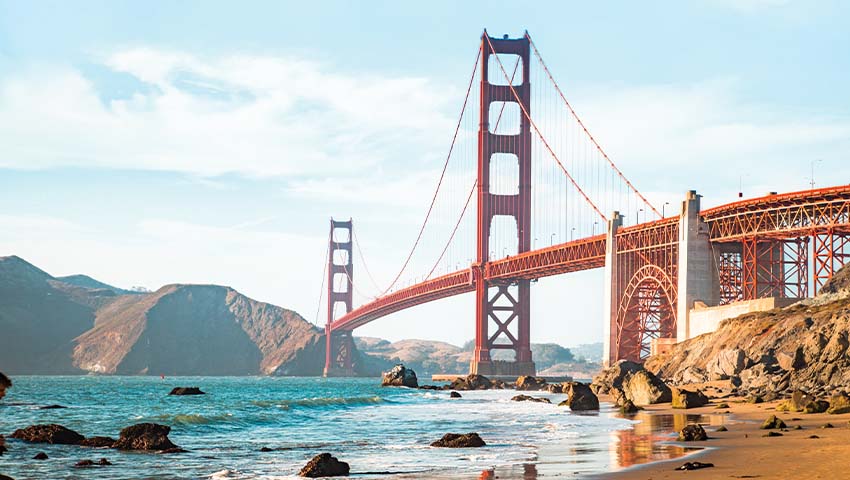 The Golden Gate Bridge in San Francisco, California