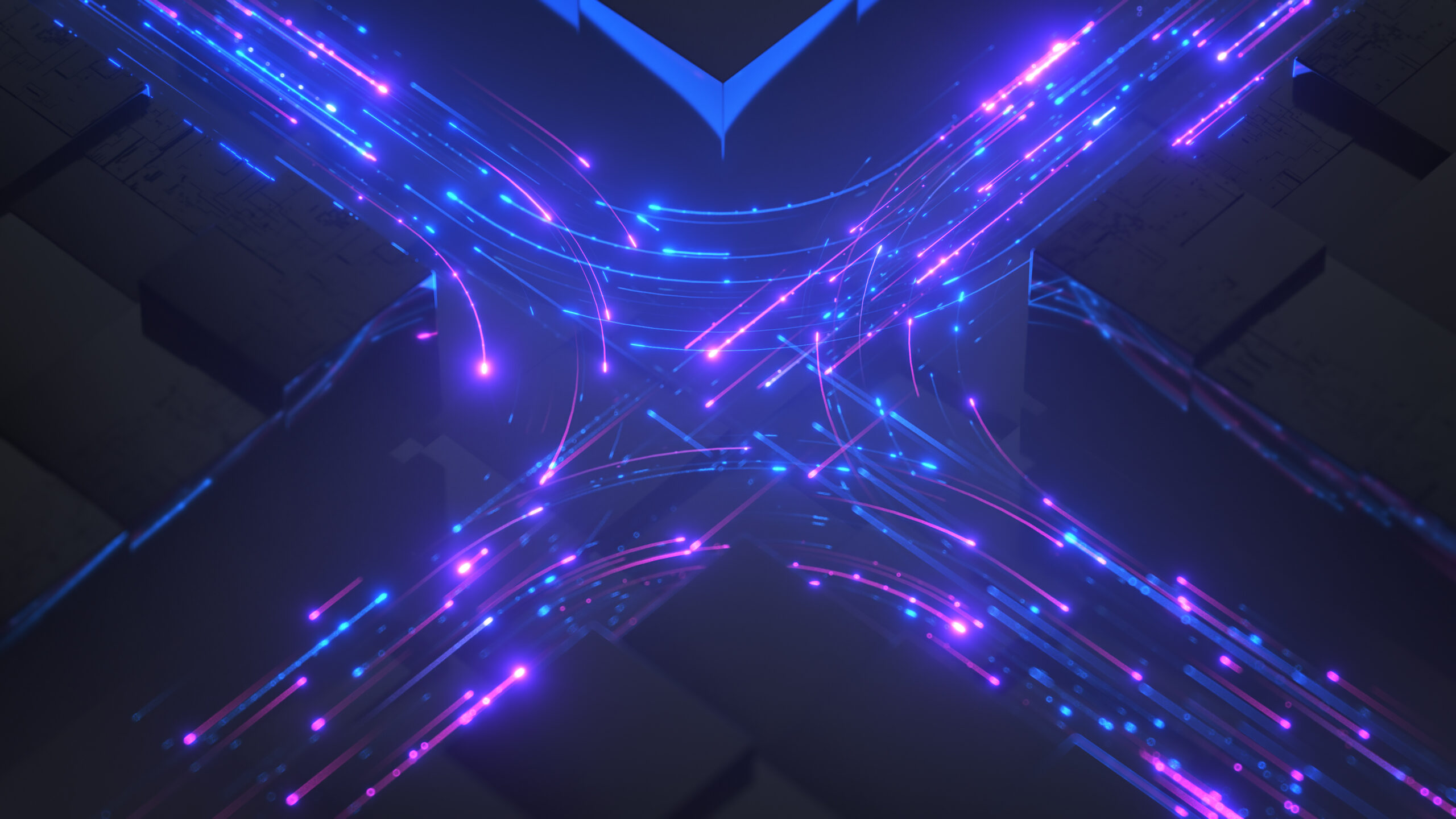 A 3D render representing event tech.