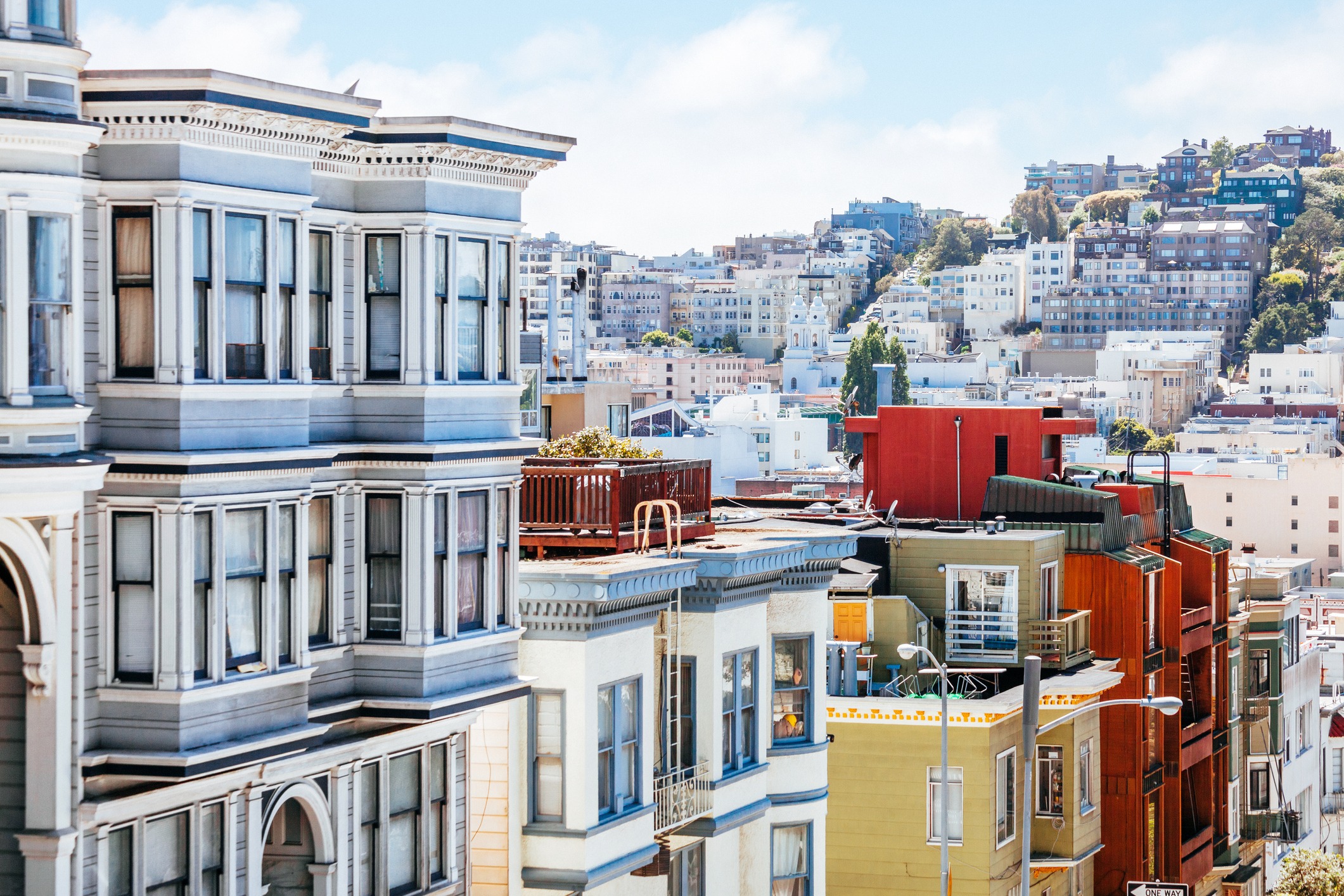 A series of rowhouses in San Francisco.