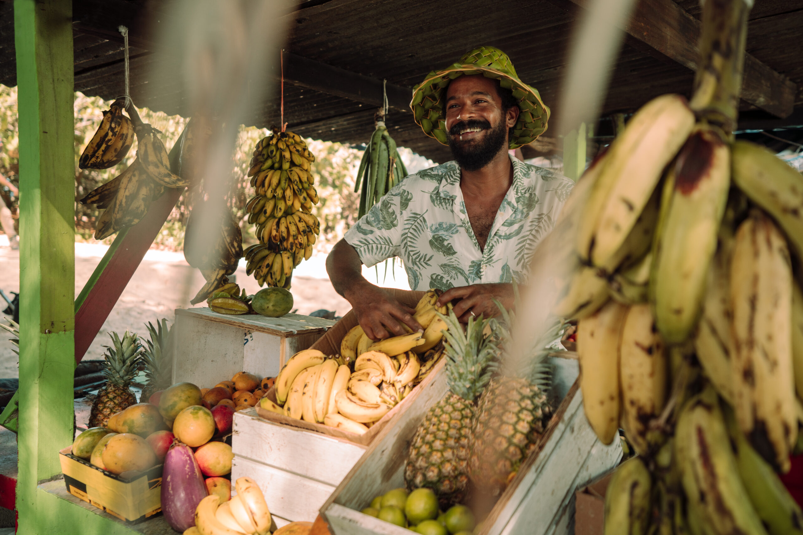 vendor at a boricua market in puerto rico