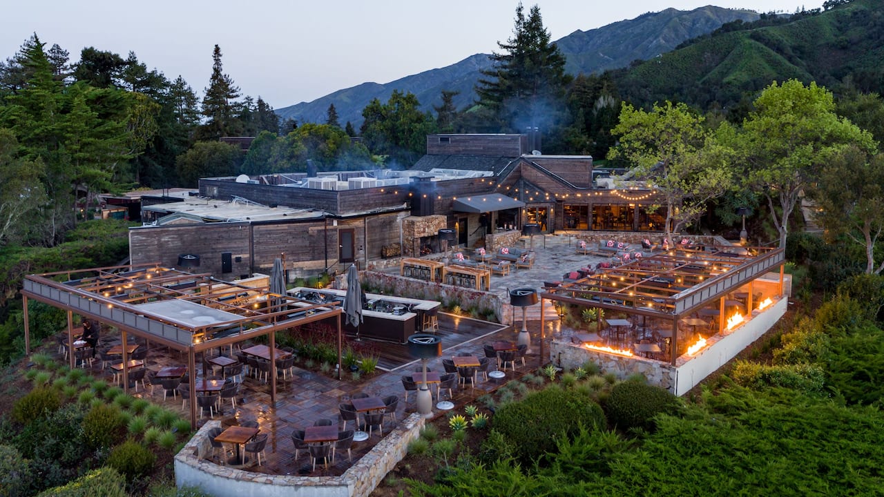 the sur house terrace at ventana big sur