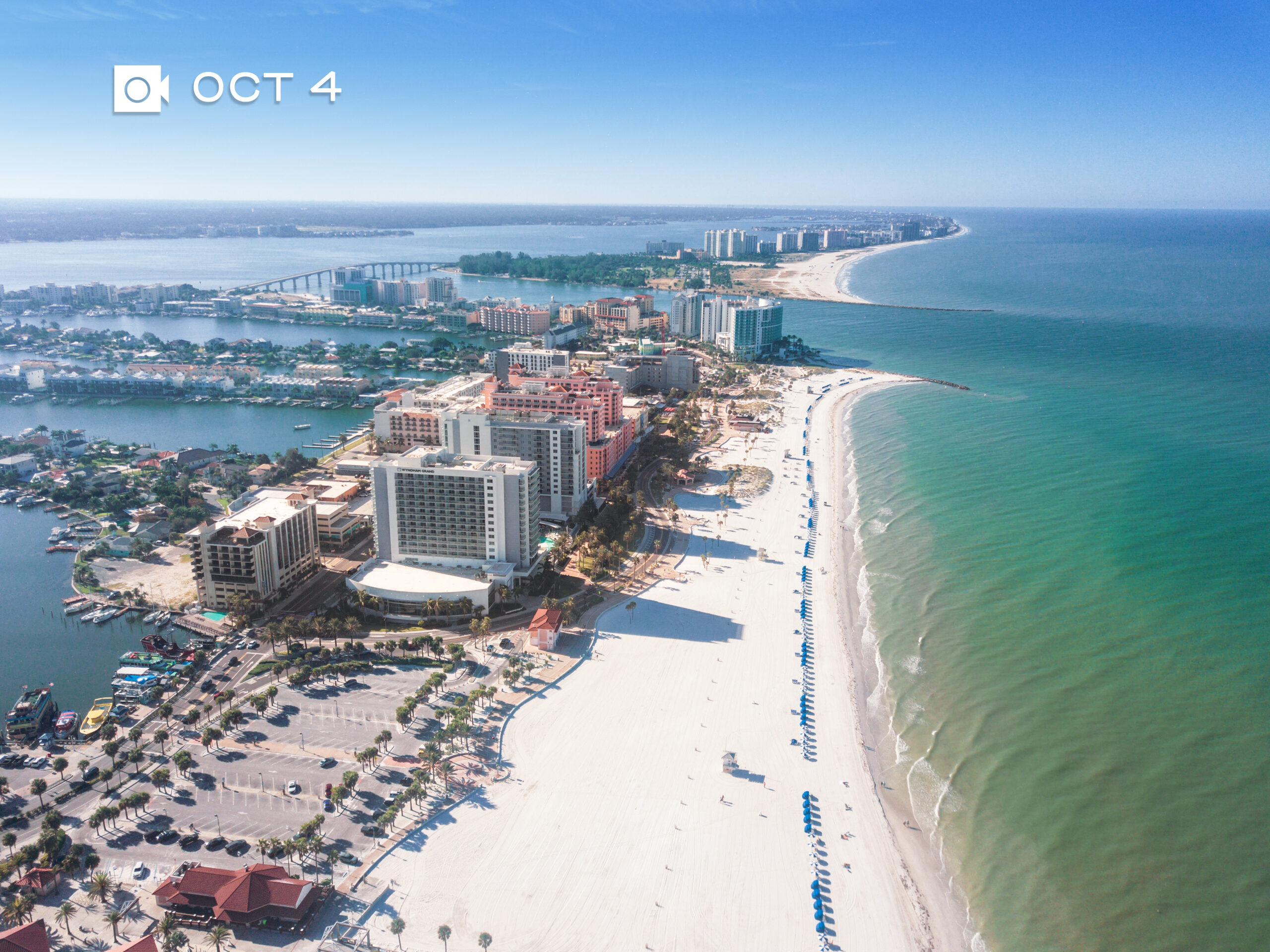 Time-stamped image of Clearwater Beach, Florida
