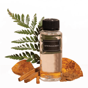 glass of essential oil 