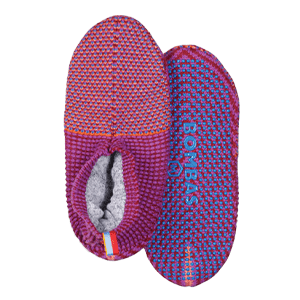 pair of purple of bombas slippers