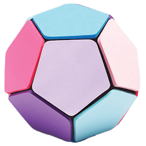 colored sticky notes in the shape of a ball