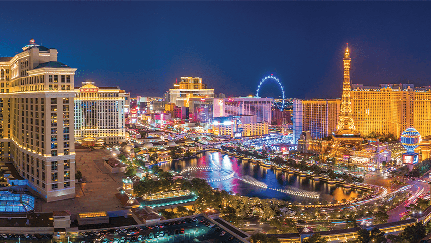 las vegas strip at night