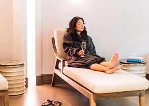 woman relaxing at The Spa at Grand Hyatt Vail