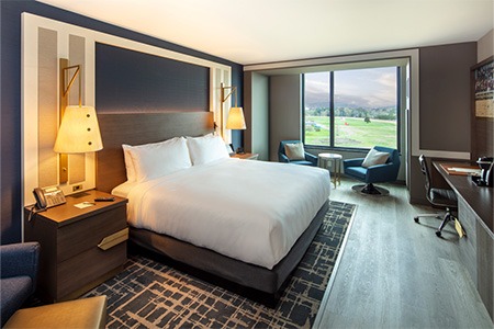 guest room in Oaklawn Racing Casino Resort in Hot Springs, arkansas