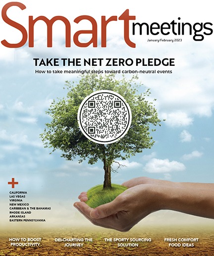 january/february 2023 cover, a pair of cupped hands holds a tree