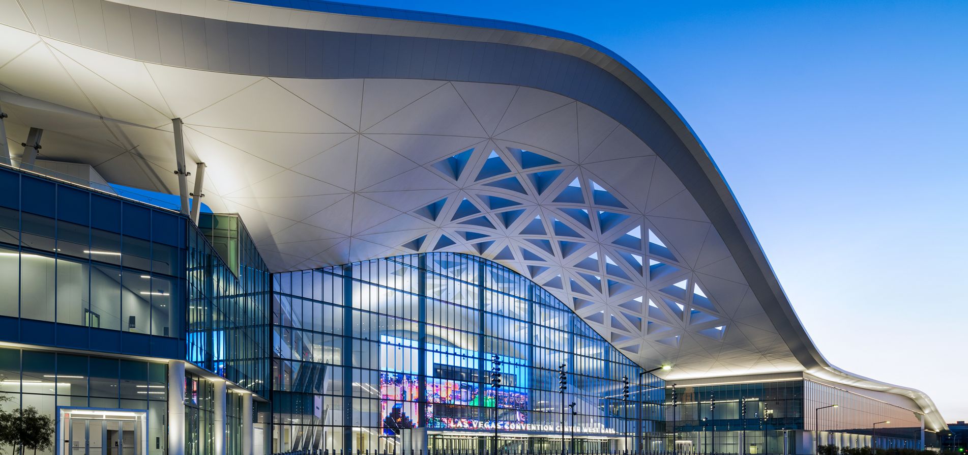 exterior of las vegas convention center west hall entrance
