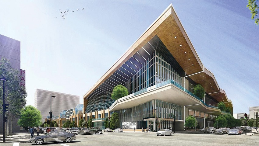 rendering of wisconsin center district exterior