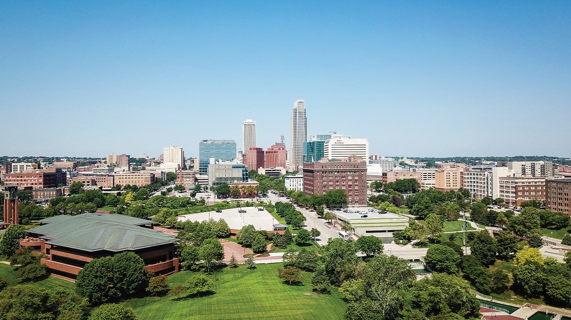 skyline view of Omaha