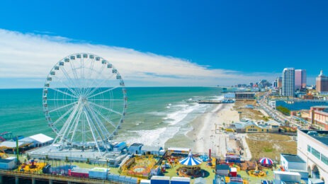 aerial beach view at atlantic city