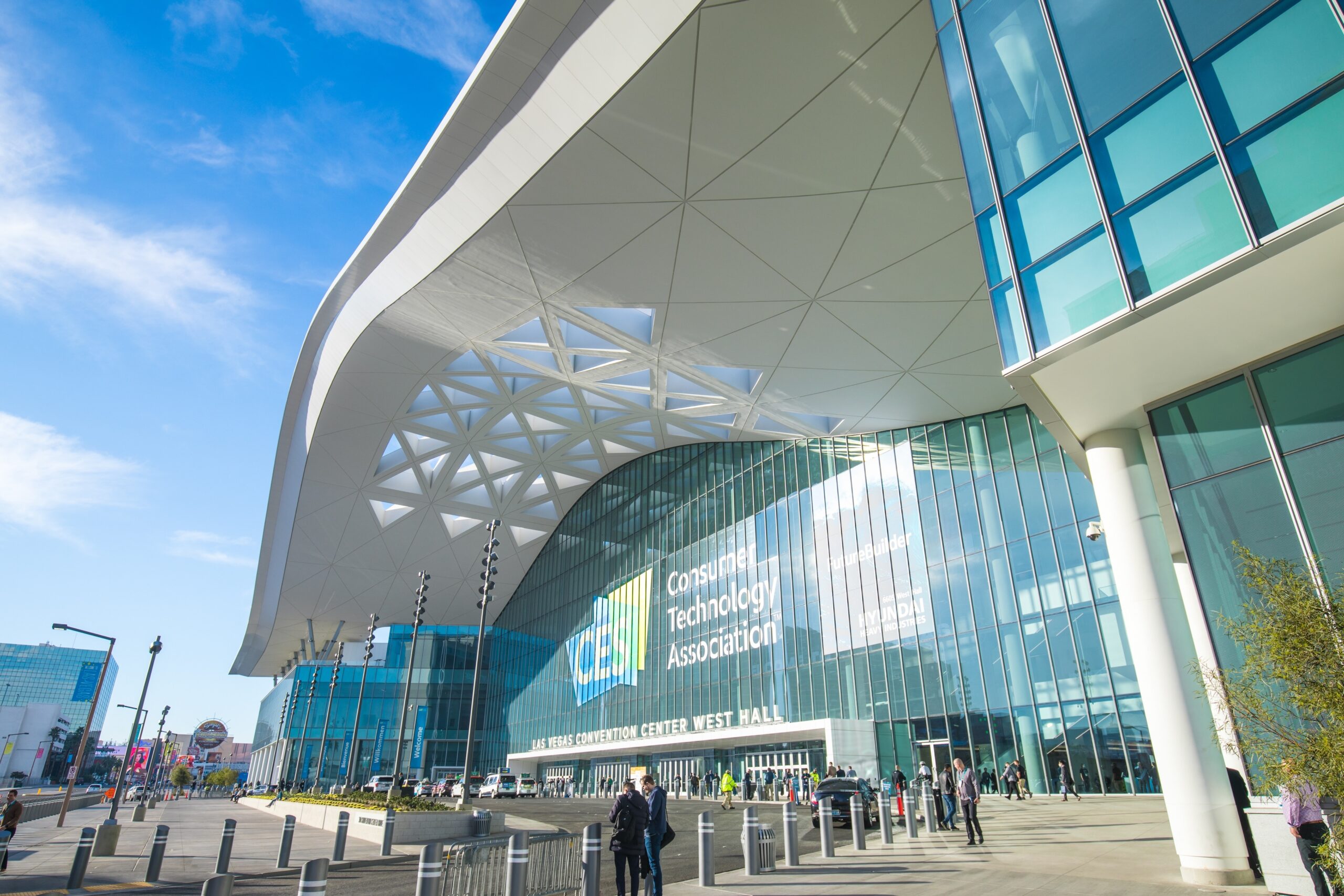 ground floor view of large convention center