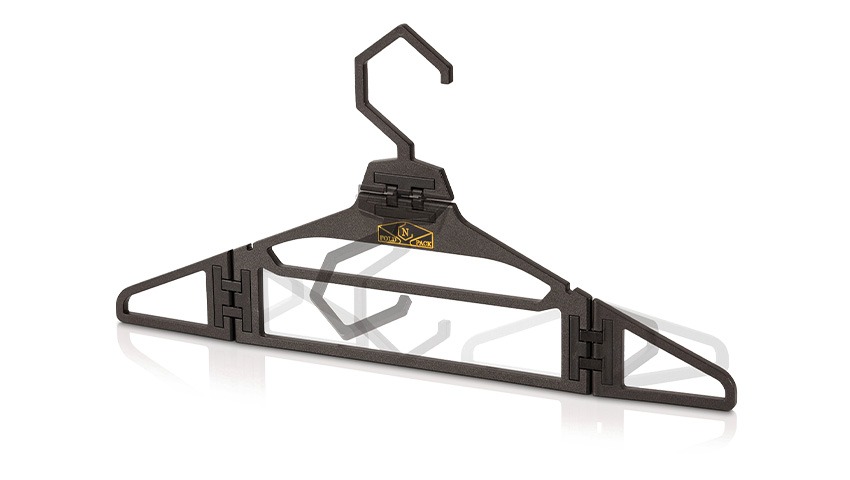 black folding hanger