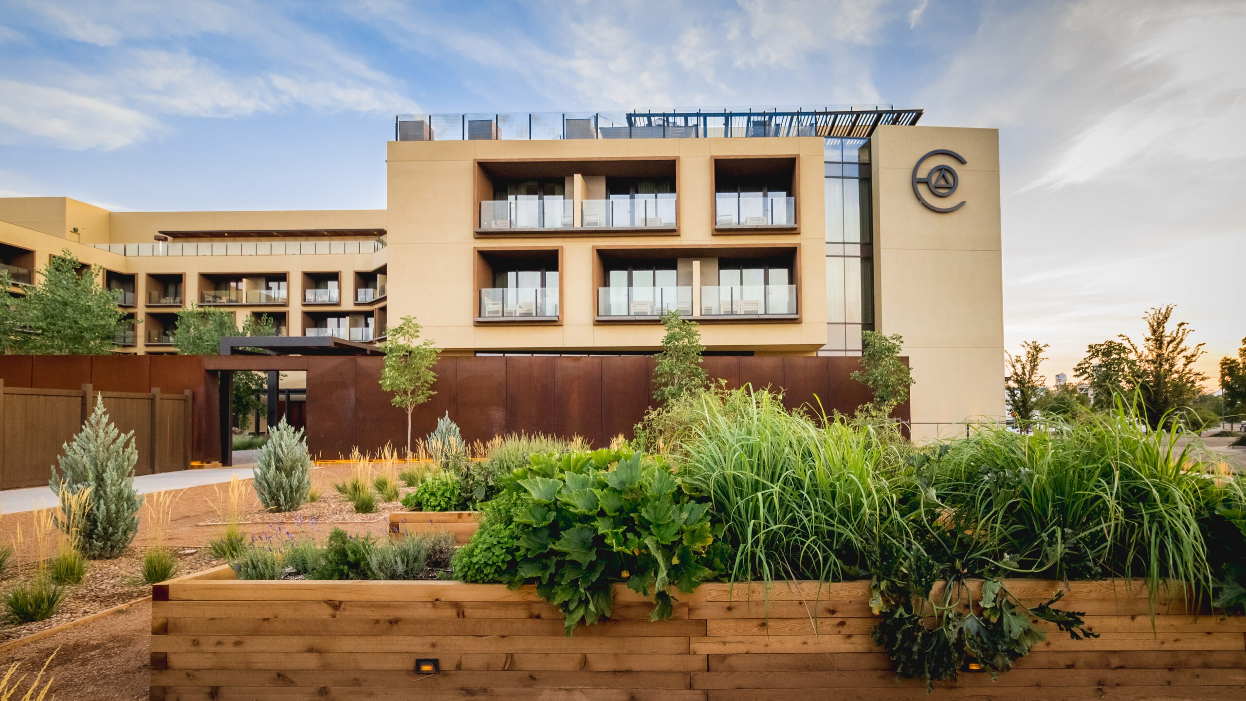 front view of garden at Hotel