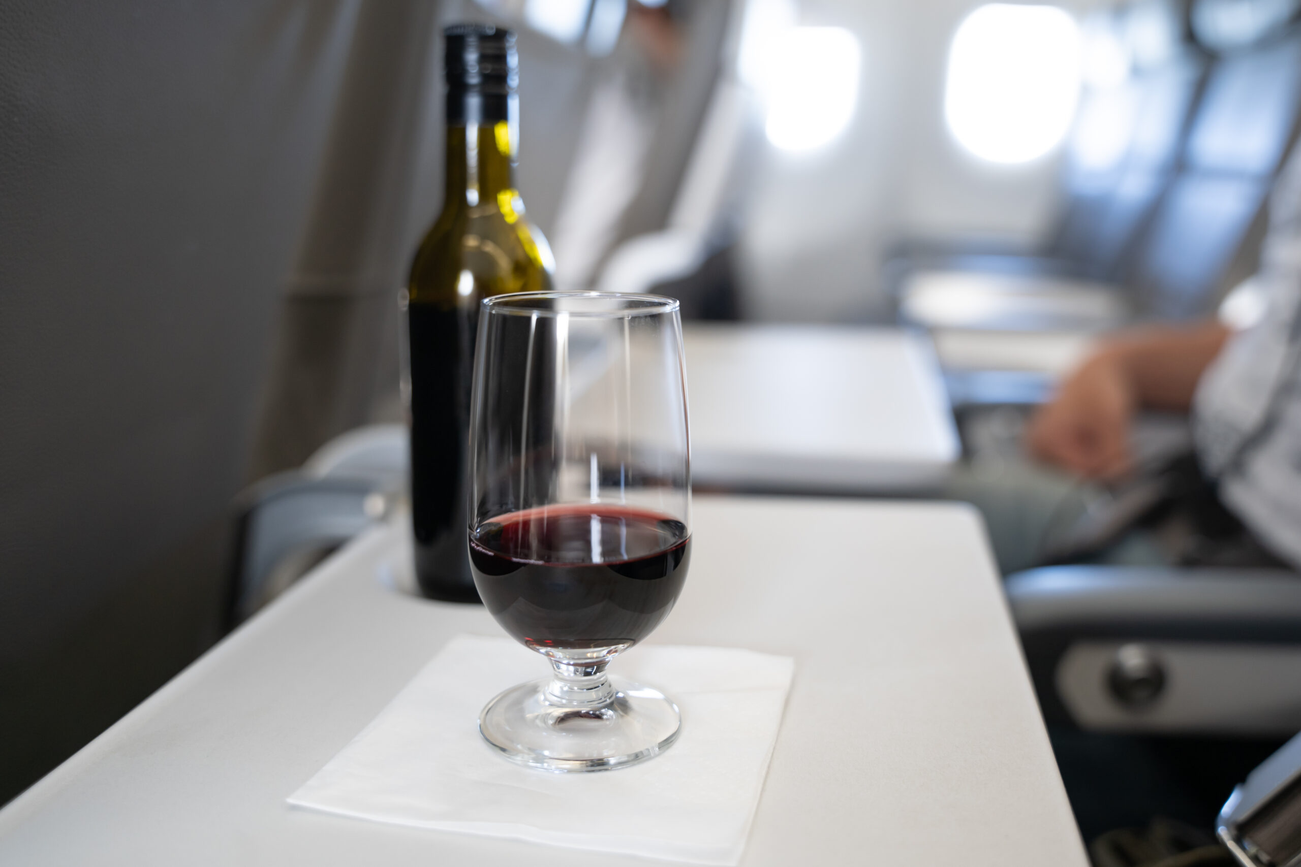 bottle and drink in flight