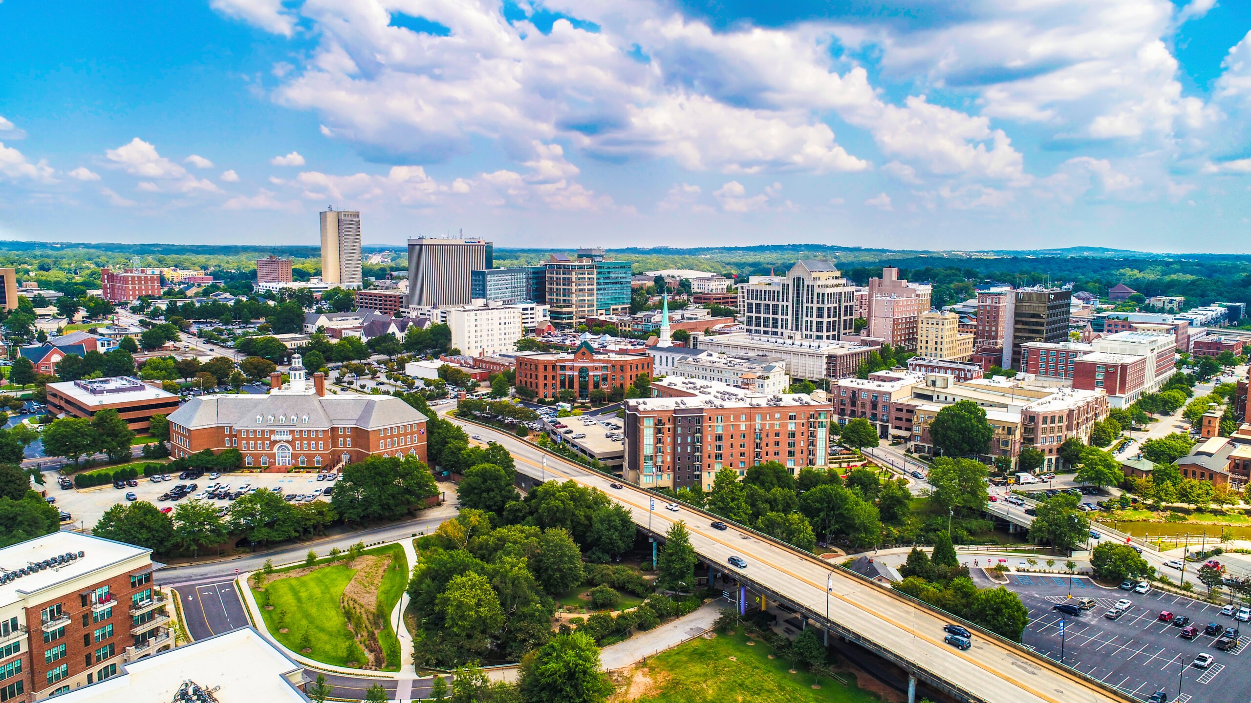 aerial view of city