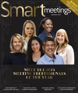 six businesspeople smiling