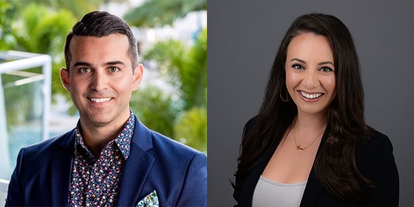 headshots of Derek Wood (left) and Erica Totora (right)