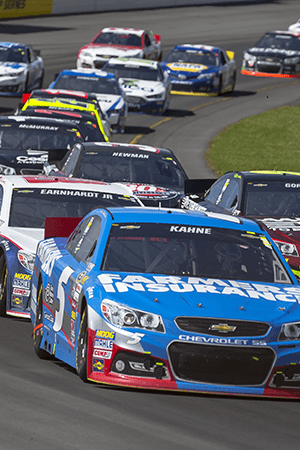 racecars on raceway