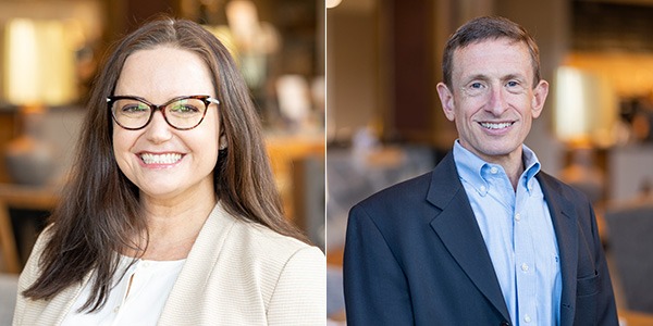 Headshots of Regina Pruitt (left) and Merrick Dresnin (right)