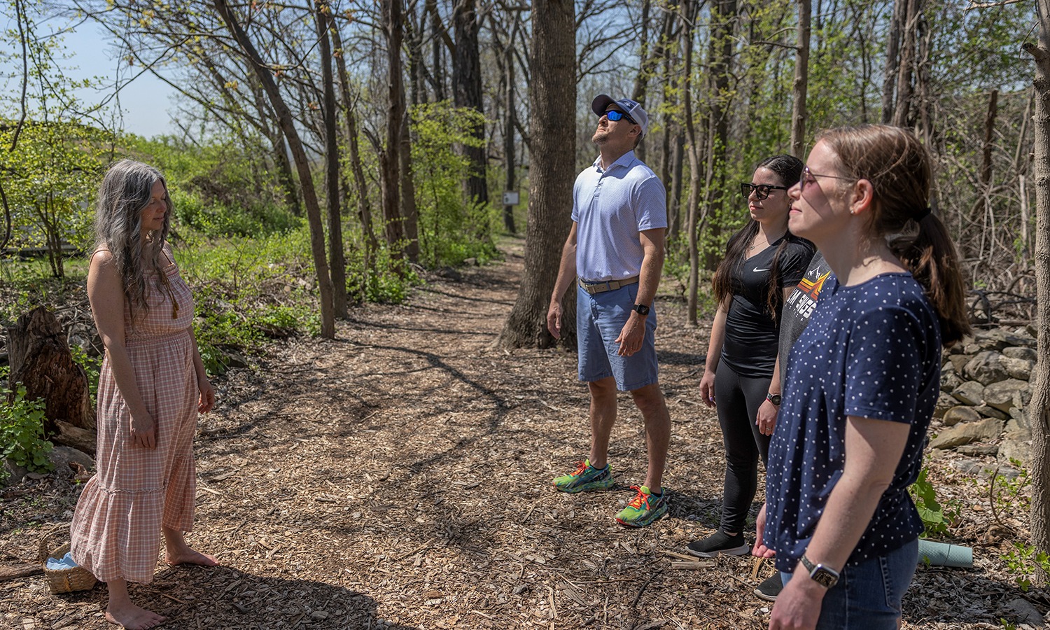 Forest bathing mental health activity