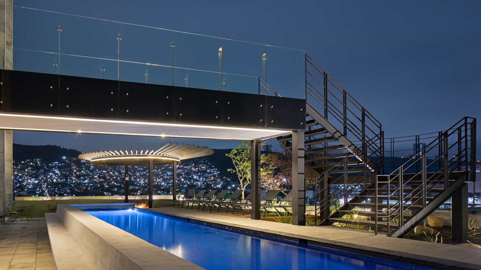 New and Renovated pool deck at Galeria Plaza Monterrey