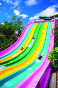 colorful waterslide