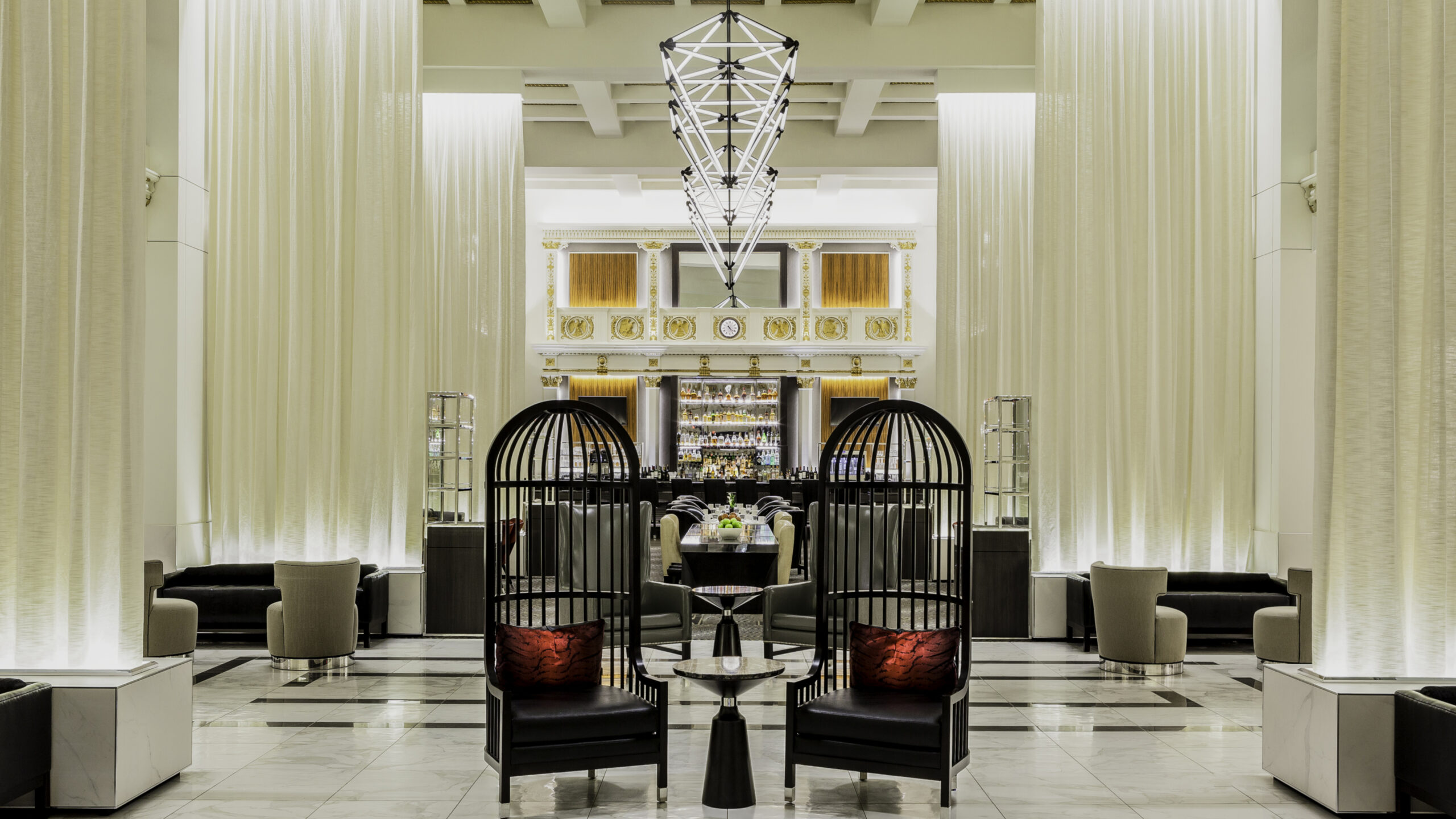 The lobby at Hilton Boston Park Plaza