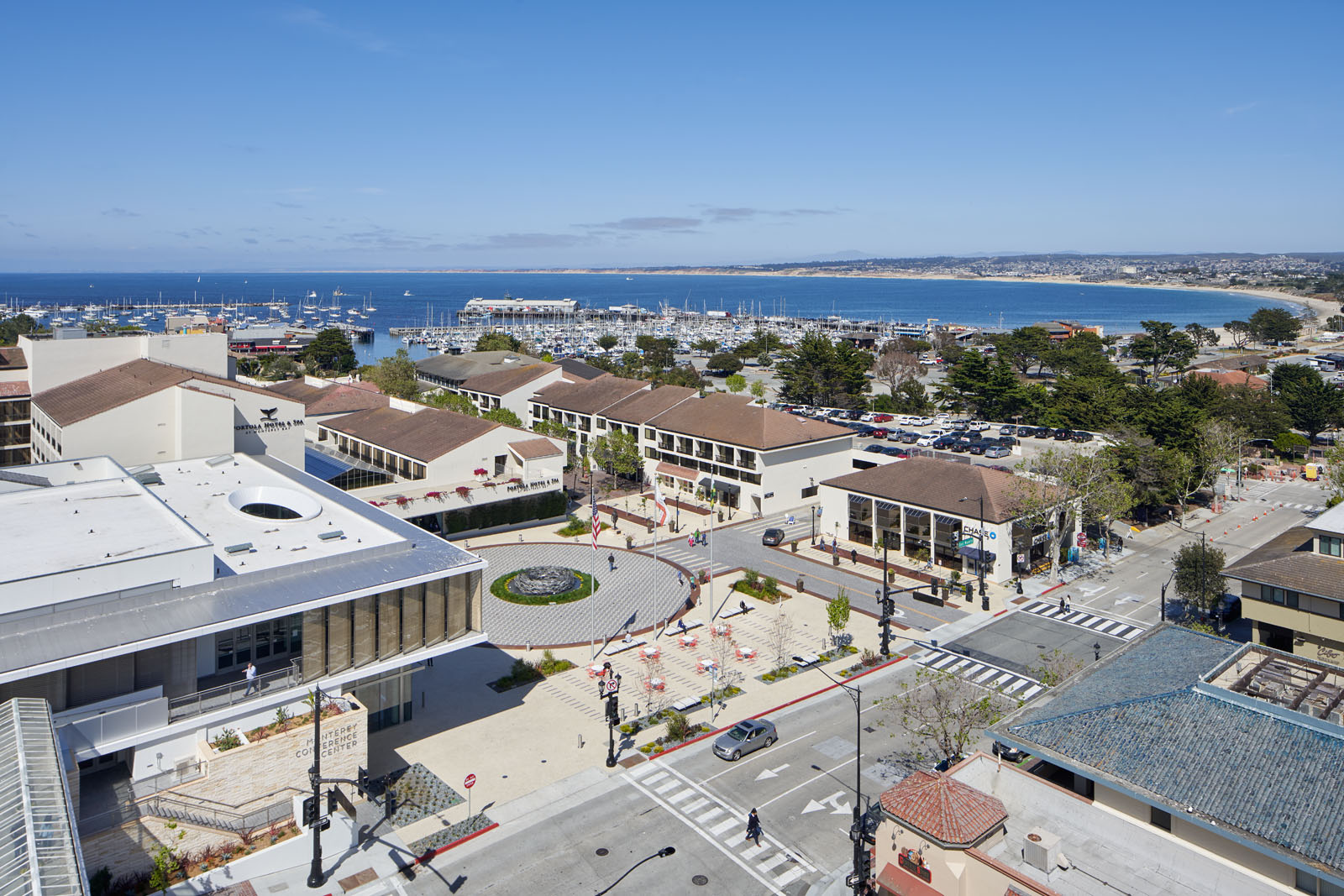 aerial view of conference center