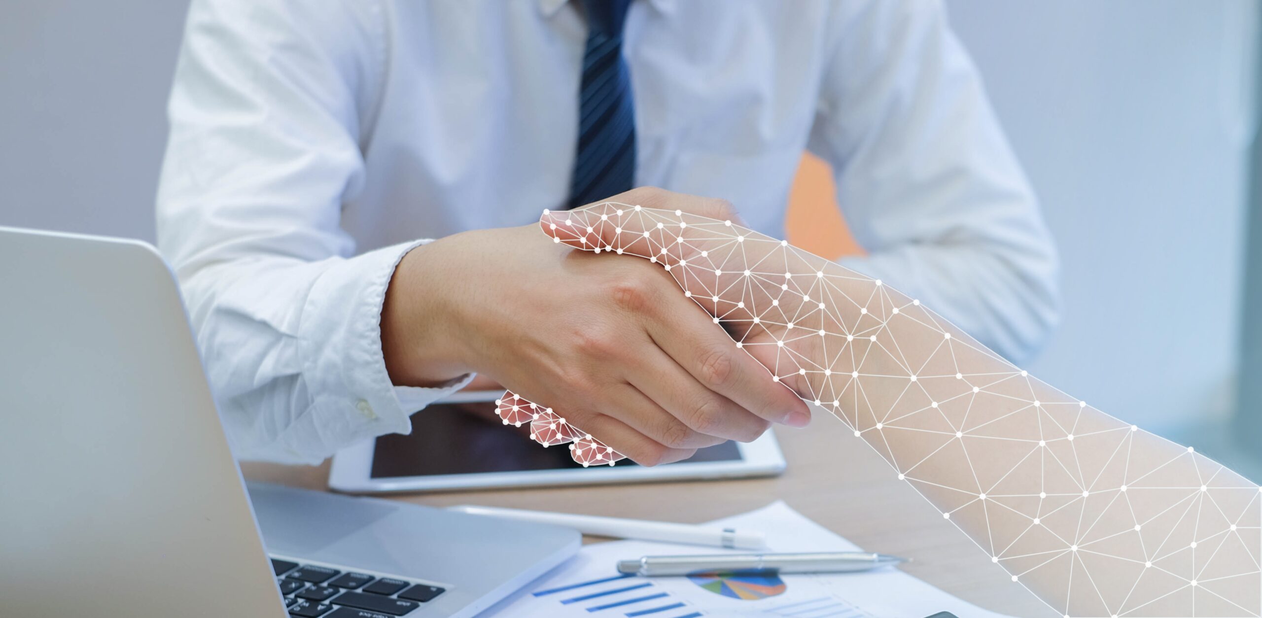 two people shaking hands
