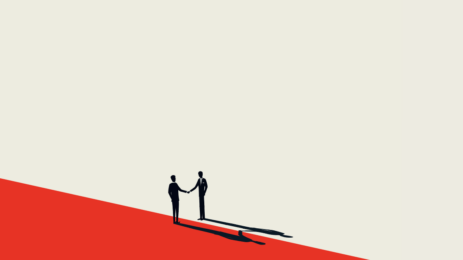 illustration of two people shaking hands