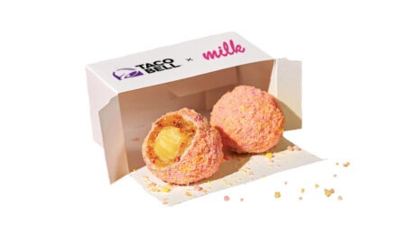 pink cream-filled donut hole snacks