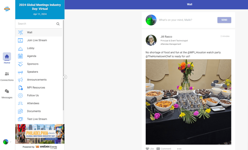 screenshot of social media interface