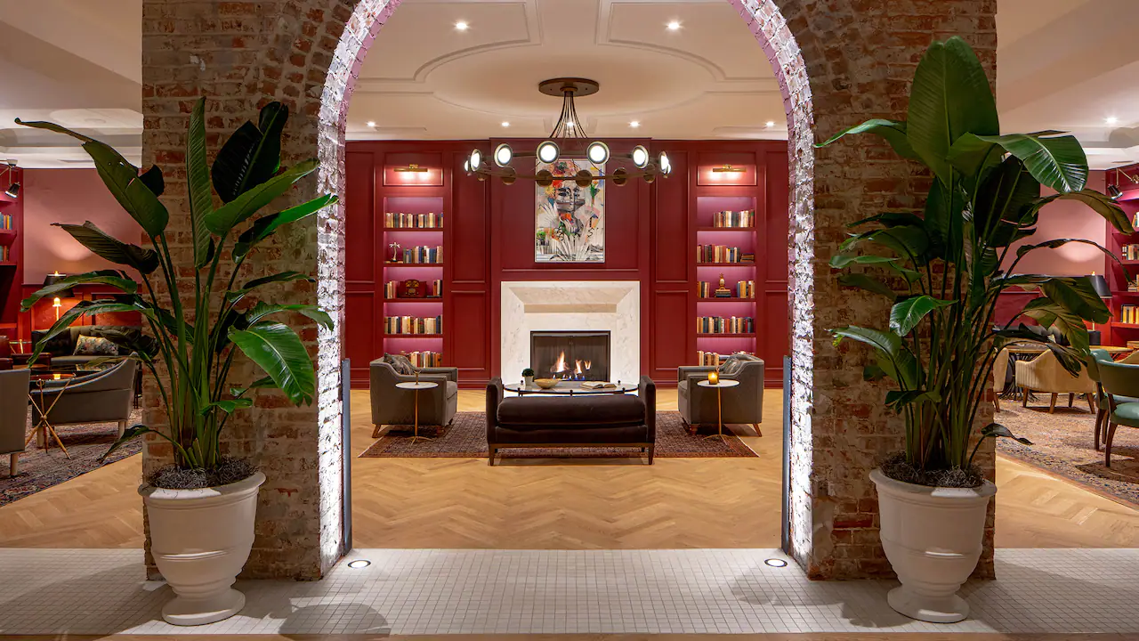 The Eliza Jane Hotel Library Lobby