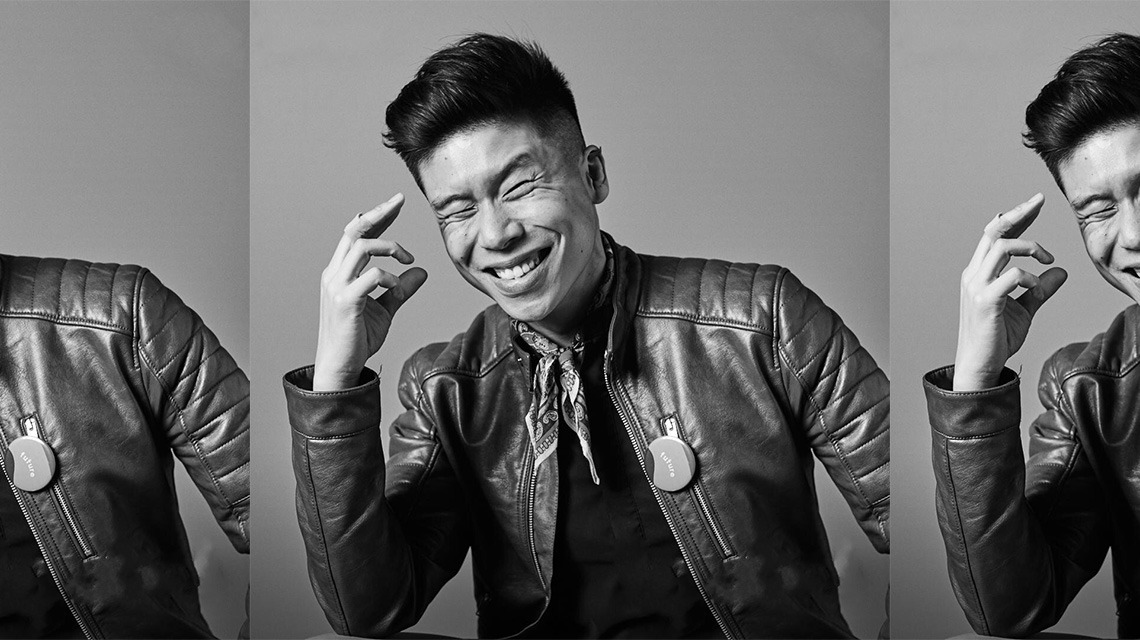 black and white photo of man squinting