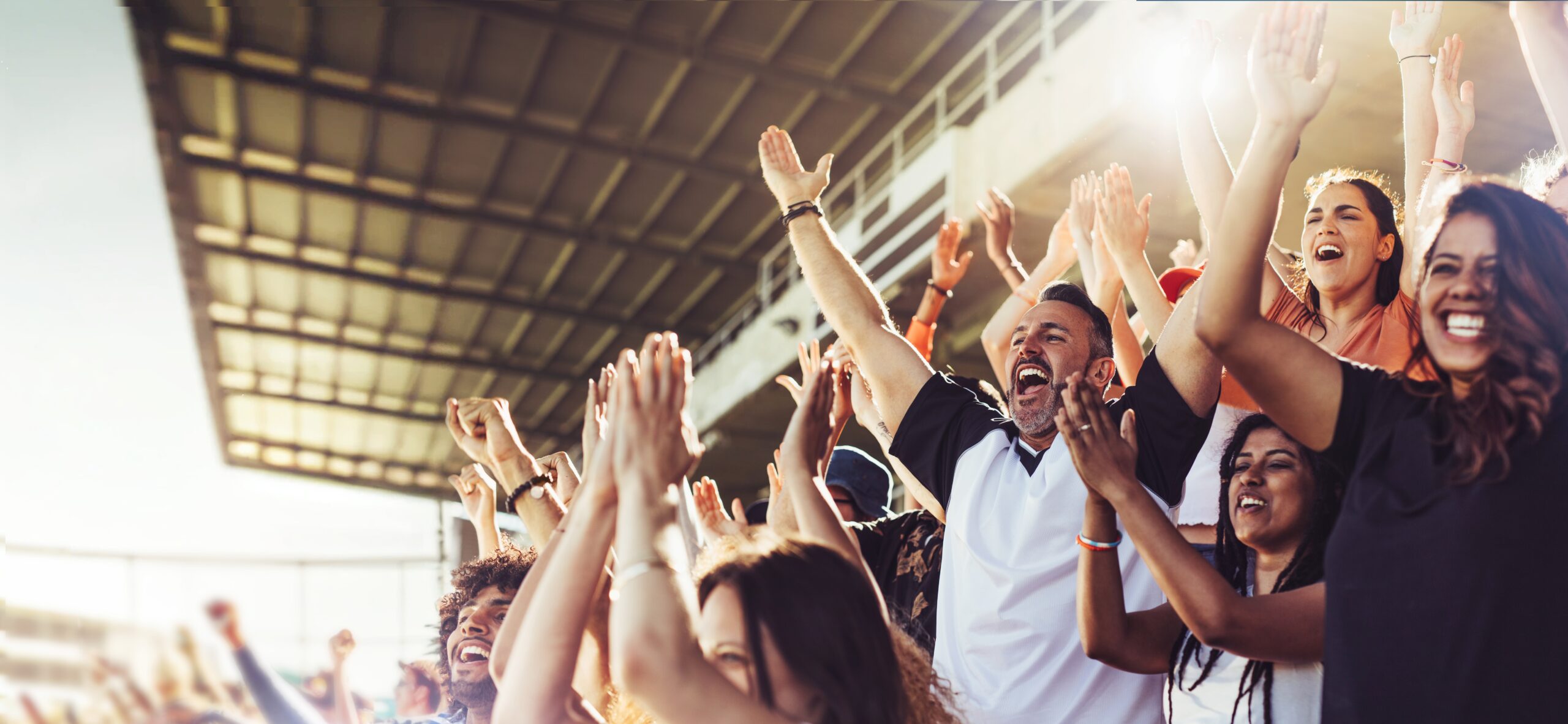 cheering crowd