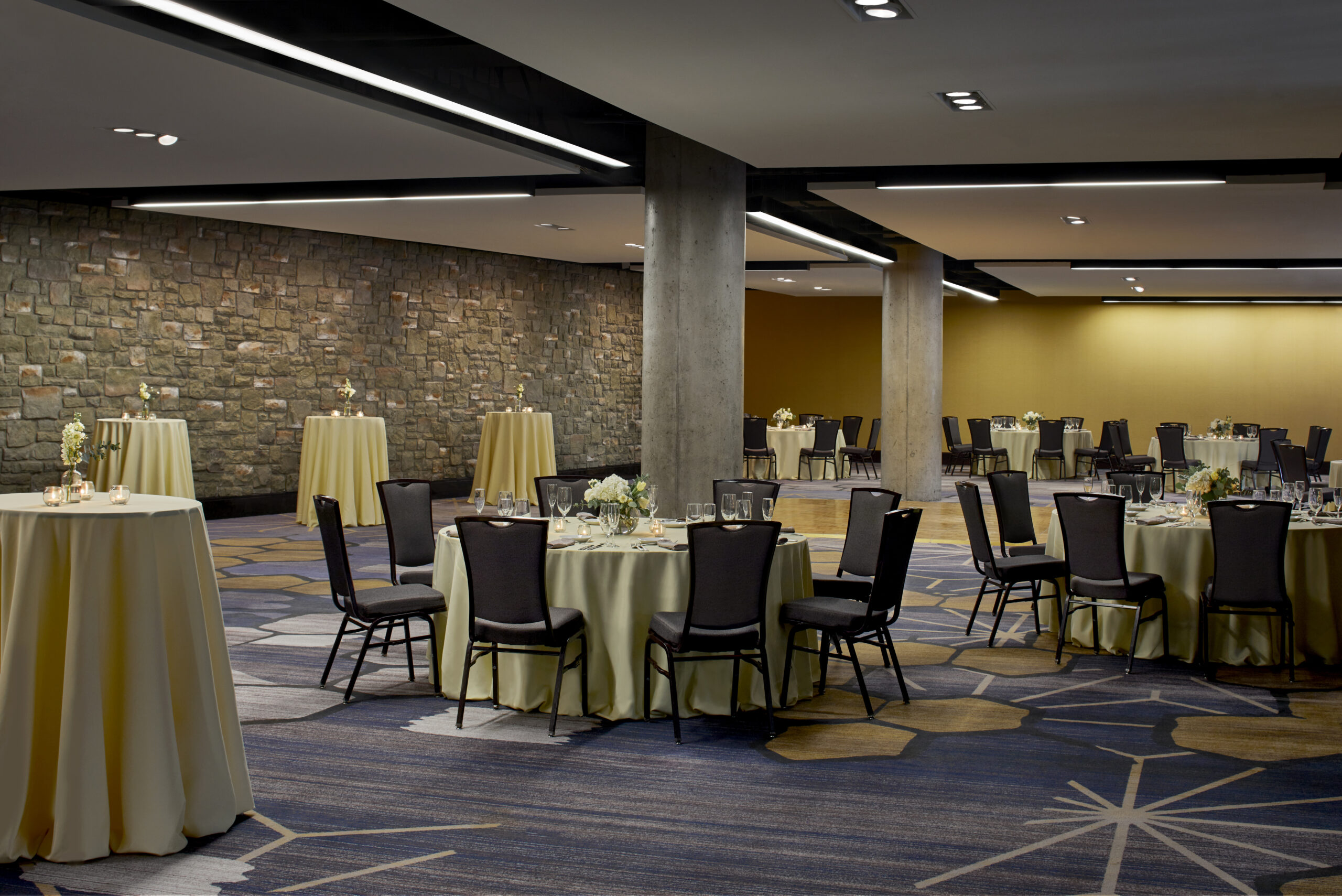 ballroom with tables and chairs