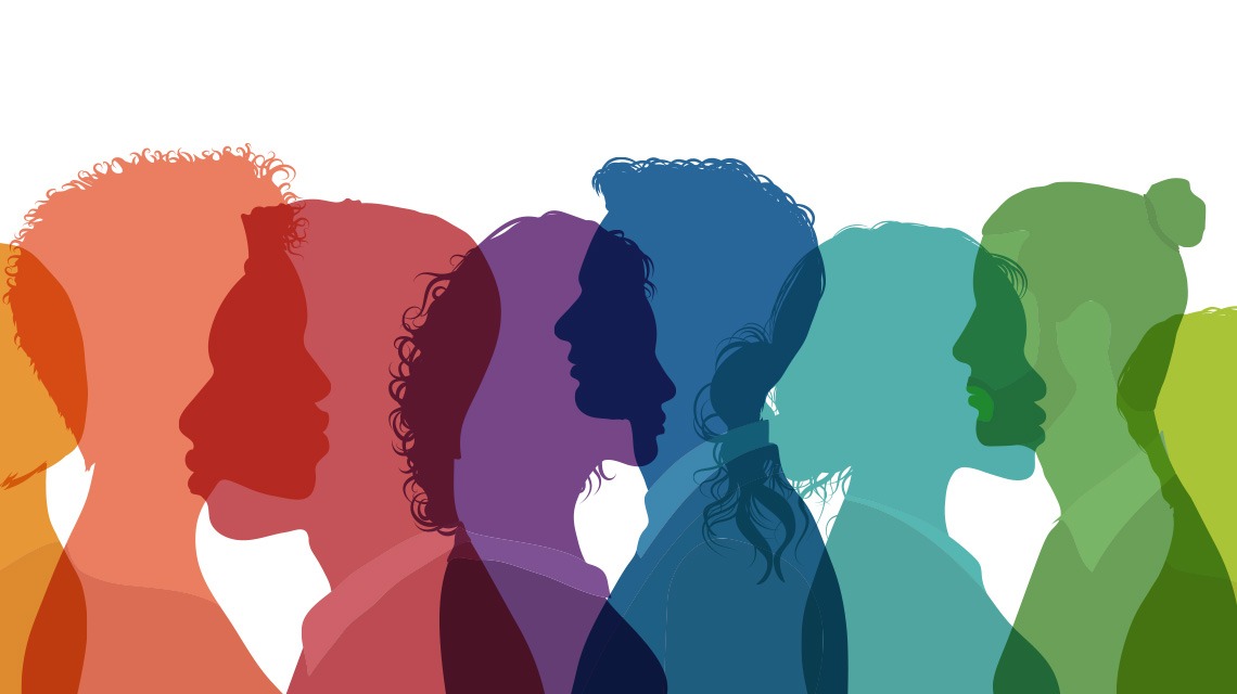 illustration of colorful silhouettes