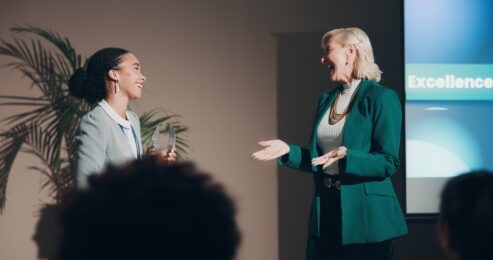 women of two different generations at event