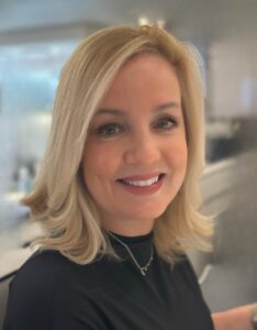 Gail Frazer wearing black turtleneck