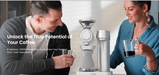 Two people using GEVI coffee machine