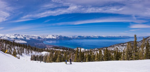 A bird’s eye view of Lake Tahoe from the slopes of Heavenly Resort